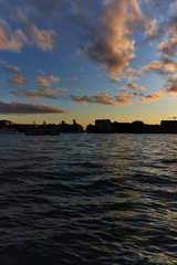 Fototapeta premium sunset over giudecca island seen from fondamenta zattere al ponte largo