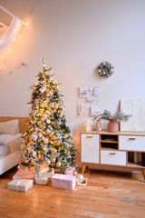 Decorations for christmas party. Christmas tree. Christmas decorations ideas. 