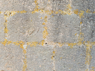 Texture of stone walls of a castle in Croatia