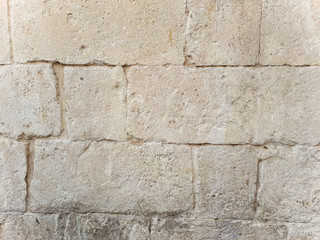 Texture of stone walls of a castle in Croatia