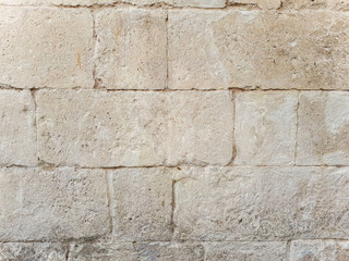 Texture of stone walls of a castle in Croatia