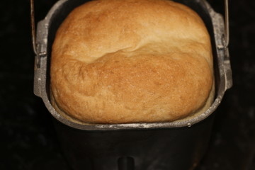 Proved dough of rye and leaven close-up