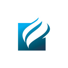 square wave hot logo design