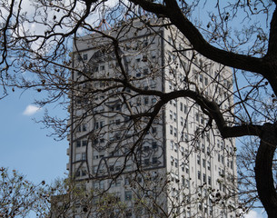 Evita in the background