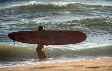 Woman surfer