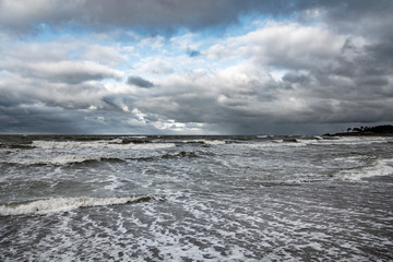 Fototapeta na wymiar Stormy weather on Baltic sea.