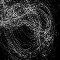Abstract white lights at motion exposure time. Resource for designers.