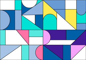 Abstract colorful geometric pattern / 创意几何图案