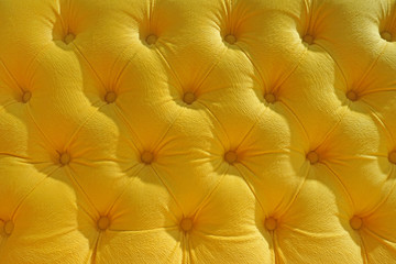 Yellow genuine leather Sofa