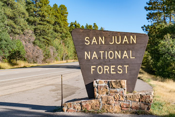 San Juan National Forest Sign
