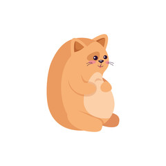 Cat cartoon design, Animal cute zoo life nature and fauna theme Vector illustration