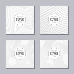 Set of 4 creative covers. Abstract concept layout template.