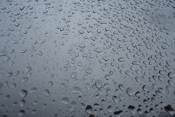 water drops on glass