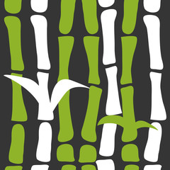bamboo, green seamless pattern