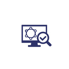 graphene material research icon on white