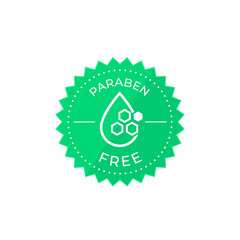 Paraben free vector badge design