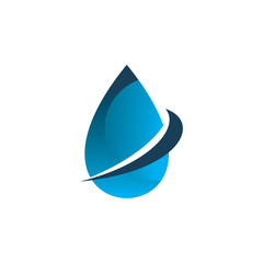 Fototapeta premium modern color water drop logo design