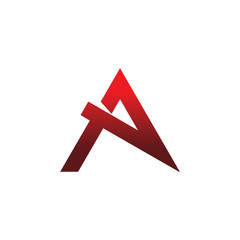 color triangle font letter line logo design