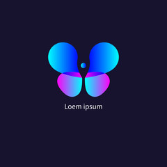 gradient butterfly sign
