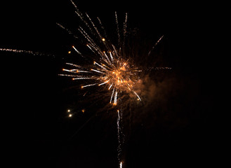 Fototapeta premium Firework isolated on black background