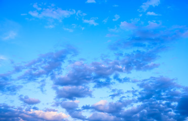 Beautiful puffy pastel colored clouds