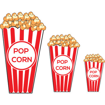 Pop corn background cartoon retro vector illustration