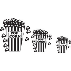 Pop corn background cartoon retro vector illustration