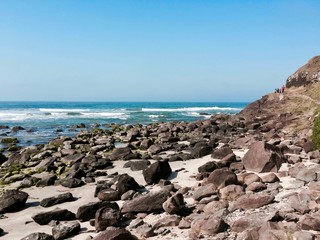 Fototapeta na wymiar Beach with rocks