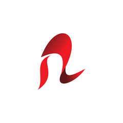 color ribbon font letter logo design