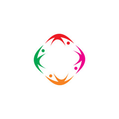 color people group logo design