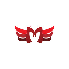 color m wing logo design