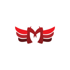 color m wing logo design