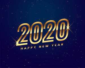 Fototapeta na wymiar shiny golden 2020 new year background creative design