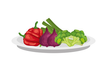 fresh and healthy vegetable isolated icon vector illustration design