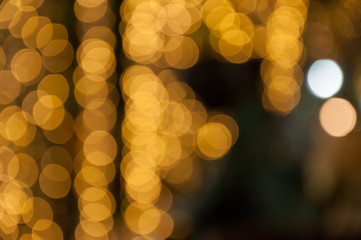 Bokeh, yellow lights at night