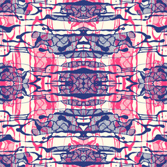Obraz premium Seamless pattern with hand-drawn abstract design elements. Vector Illustration