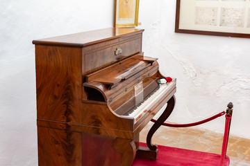 Chopin Piano in monastery of village Valldemossa, Mallorca