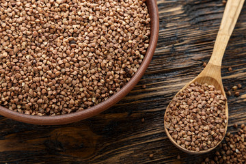 buckwheat in a clay plate