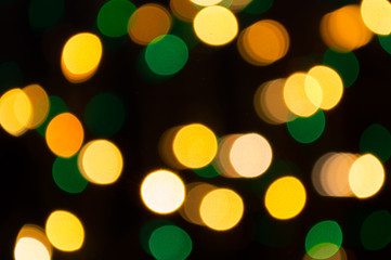 Christmas garland with colorful lights.