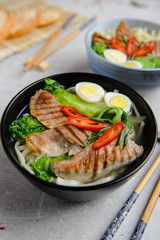 fresh ramen in a plate