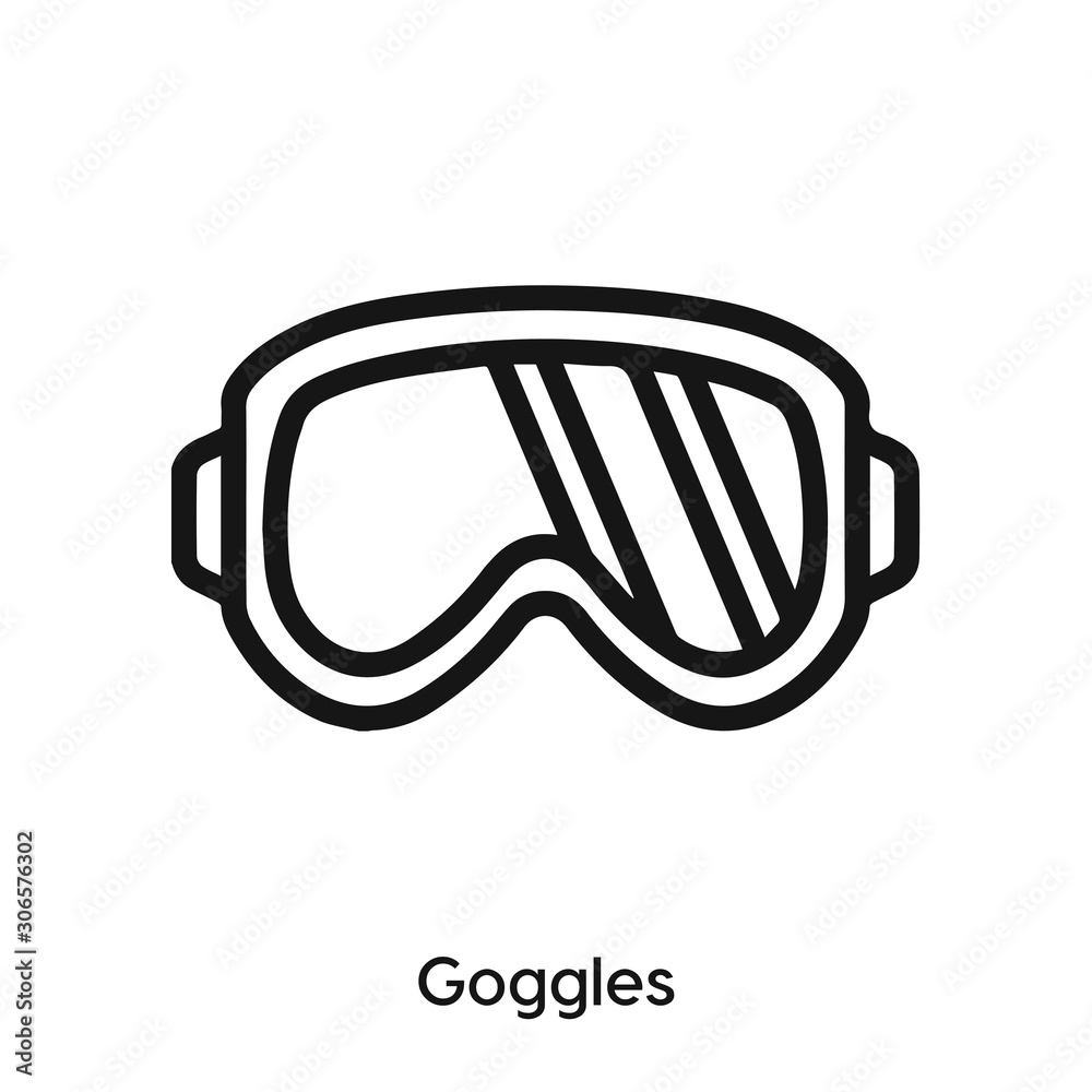 Sticker goggles icon vector sign symbol