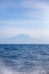 Seaside view at Agung volcano in Indonesia
