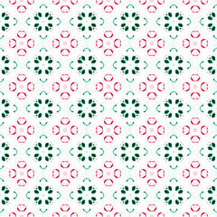 Green circles seamless pattern. Hand drawn waterco