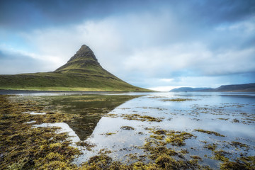 famous Kirkufell mountain on snaefellsness peninsula in western Iceland, landscape photography