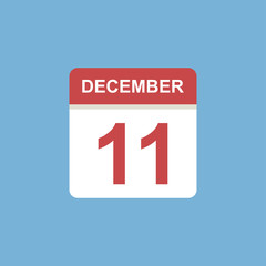 calendar - December 11 icon illustration isolated vector sign symbol
