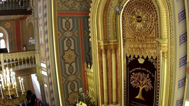 Inside of the synagogue Choral Temple, Bucharest, Romania