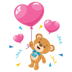 Little Funny Teddy Bear Cartoon