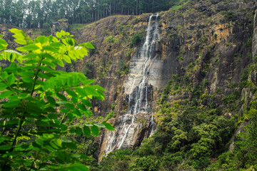 waterfall in the mountains