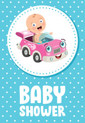 Greeting Invitation Card For Baby Shower Event