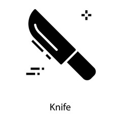  Knife Glyph Vector 